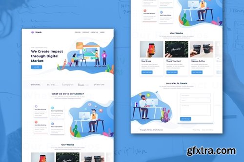 Stack - Business & Startup Homepage (XD Template)