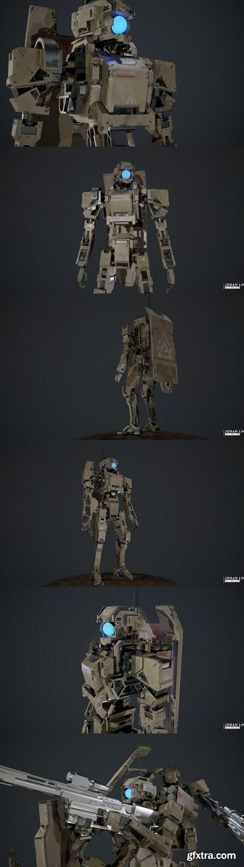 Mobile Armored Droid 3D Model