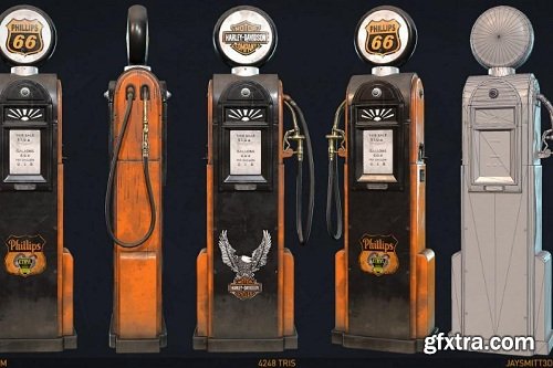 Retro Gas Pump 3D Model