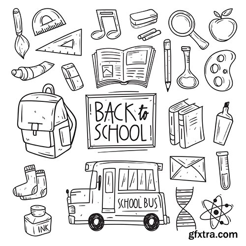 Back to School Doodle Icon Pack