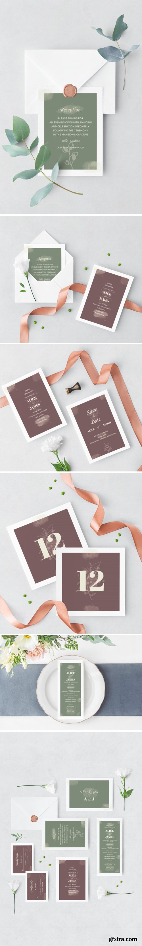 Elegant Wedding Invitation Set