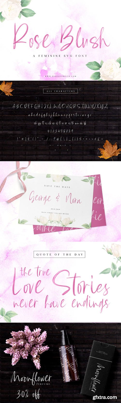 Rose Blush - A Feminine SVG Font