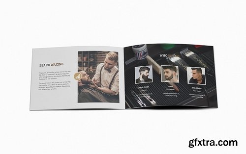 Mr.Barber Barbershop A5 Brochure Template