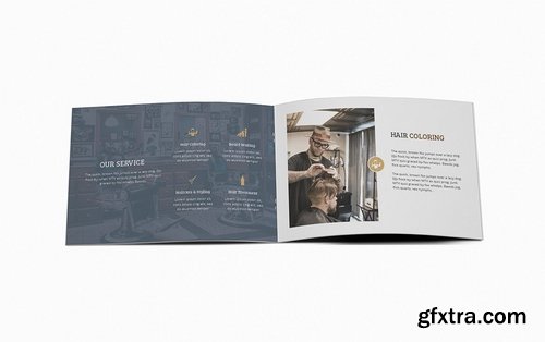 Mr.Barber Barbershop A5 Brochure Template