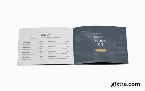 Mr.Barber Barbershop A5 Brochure Template