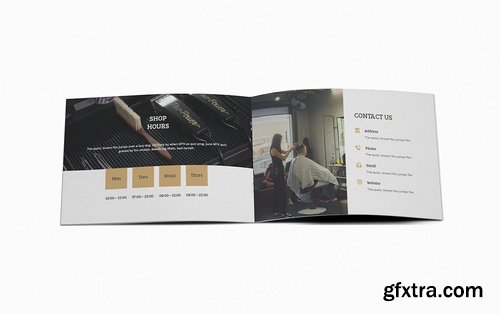 Mr.Barber Barbershop A5 Brochure Template