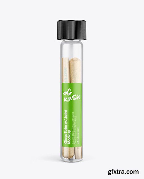 Glass Tube w Two Weed Joints Mockup 47621