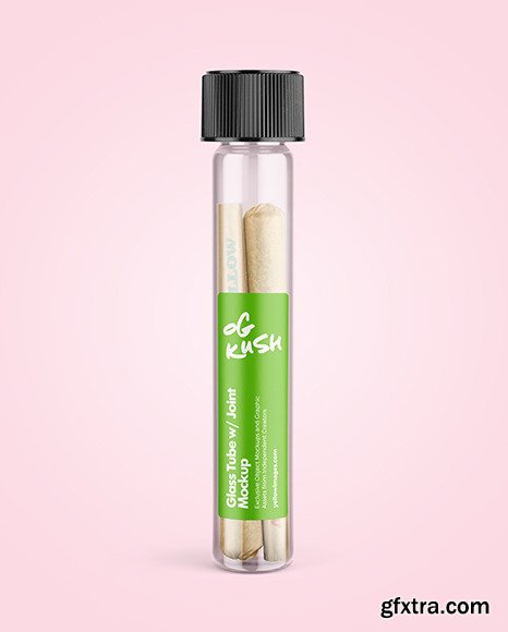 Glass Tube w Two Weed Joints Mockup 47621