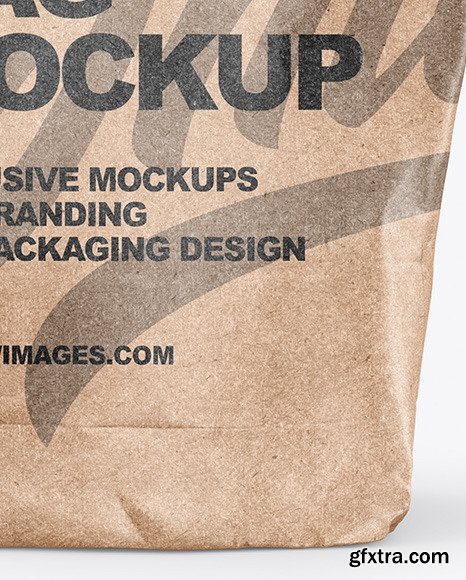 Food Kraft Bag Mockup 47619