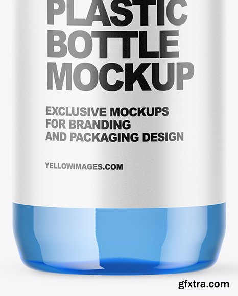 Blue Plastic Bottle with Squeeze Cap Mockup 47609