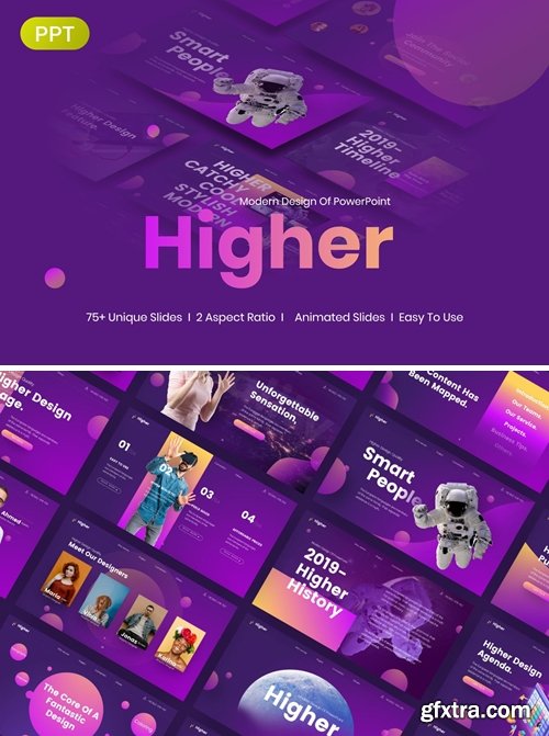 Higher Creative Startup PowerPoint Template