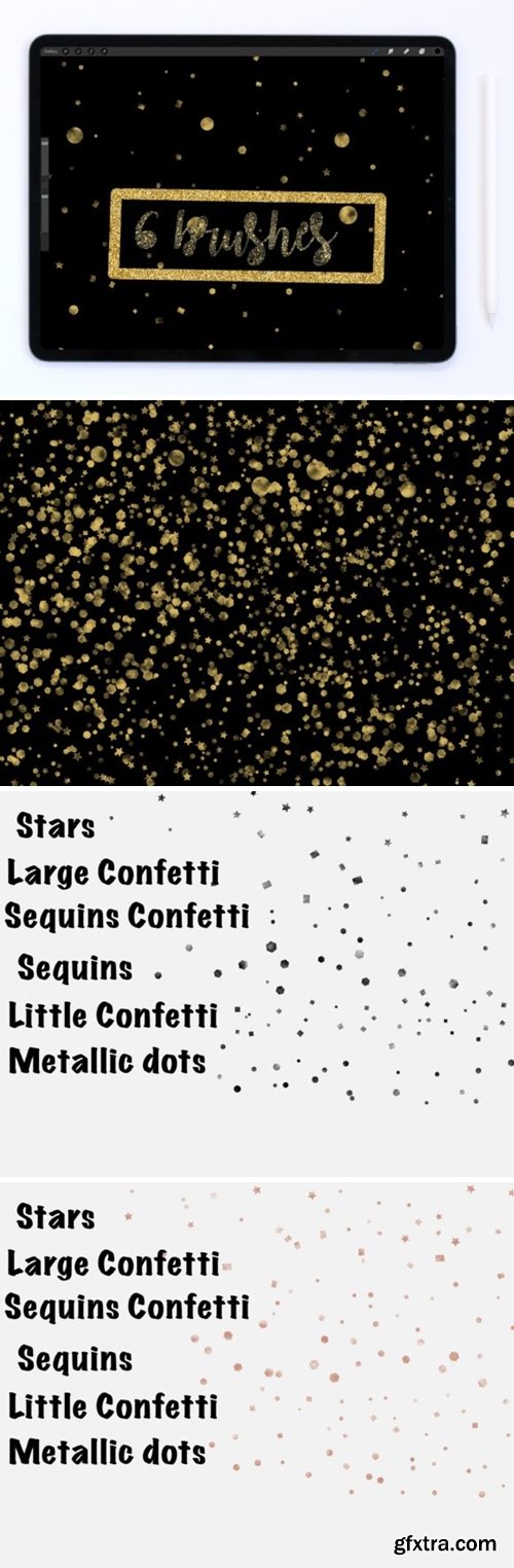 Procreate Metallic Confetti Brushes 1653190