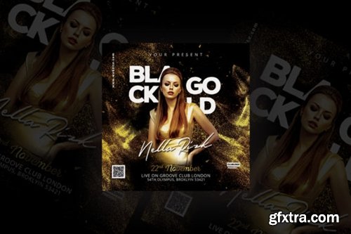 Black Gold Party Flyer