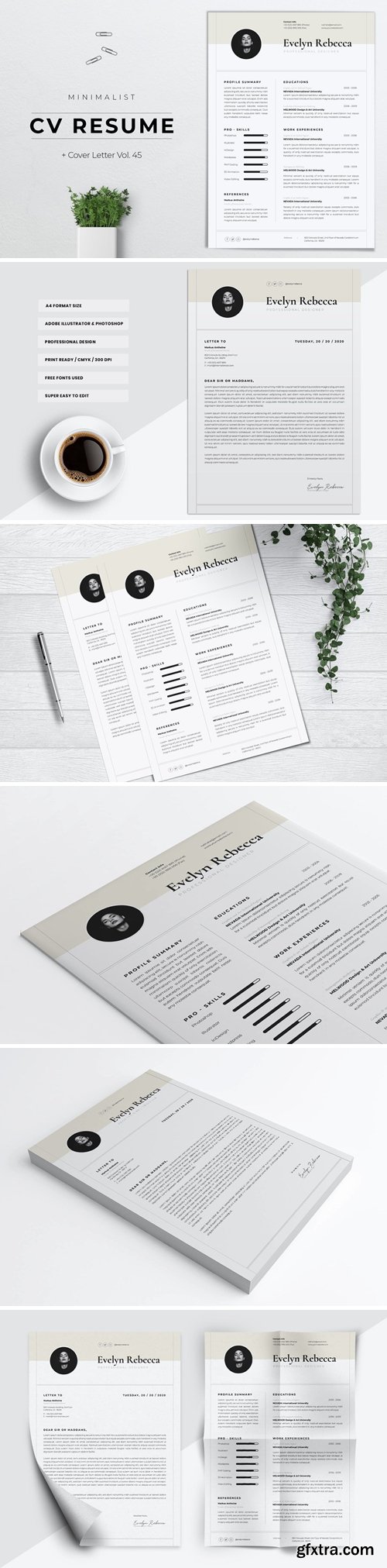 Minimalist CV Resume Vol.45