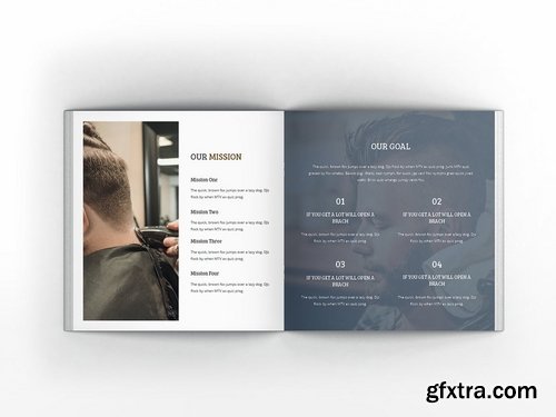 Mr.Barber Barbershop Square Brochure Template