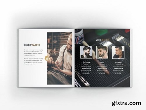 Mr.Barber Barbershop Square Brochure Template