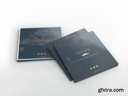 Mr.Barber Barbershop Square Brochure Template