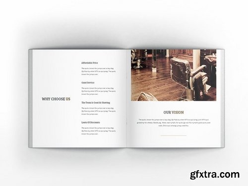 Mr.Barber Barbershop Square Brochure Template