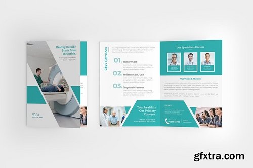 A4 A5 Medical Bifold Brochure