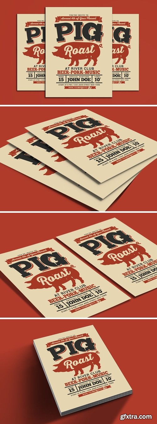 Pig Roast Event Flyer