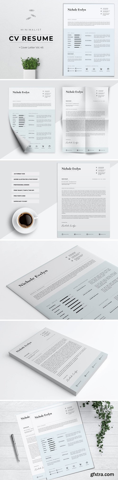 Minimalist CV Resume Vol.46