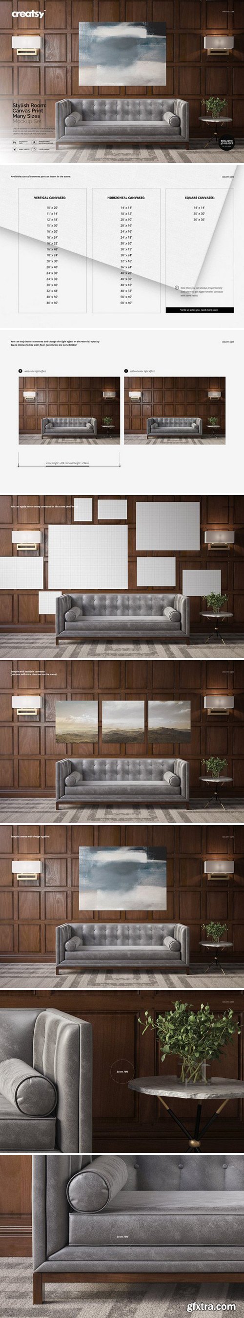 CM - Stylish Room Canvas Print Mockup 2820387