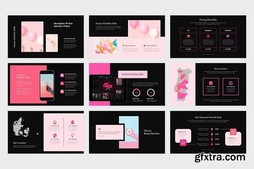 Famoa Pink Color Tone Pitch Deck Google Slides