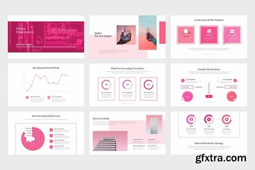 Famoa Pink Color Tone Pitch Deck Google Slides