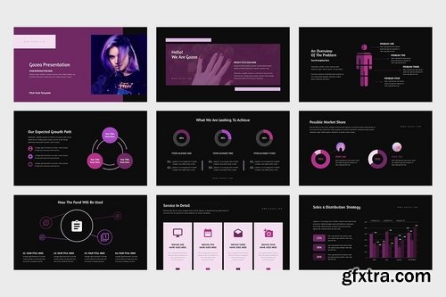 Gozea Purple Color Tone Pitch Deck Powerpoint