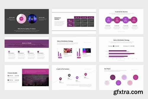 Gozea Purple Color Tone Pitch Deck Powerpoint