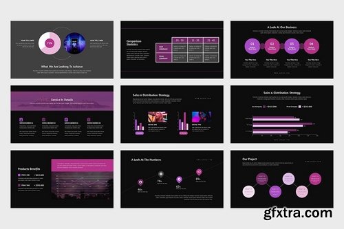 Gozea Purple Color Tone Pitch Deck Powerpoint