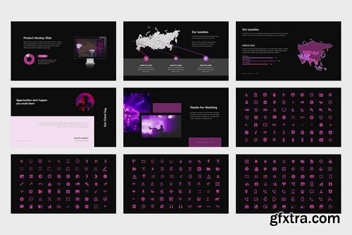 Gozea Purple Color Tone Pitch Deck Powerpoint