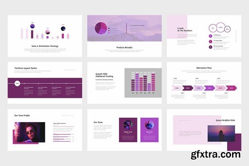 Gozea Purple Color Tone Pitch Deck Powerpoint