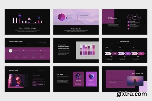 Gozea Purple Color Tone Pitch Deck Powerpoint