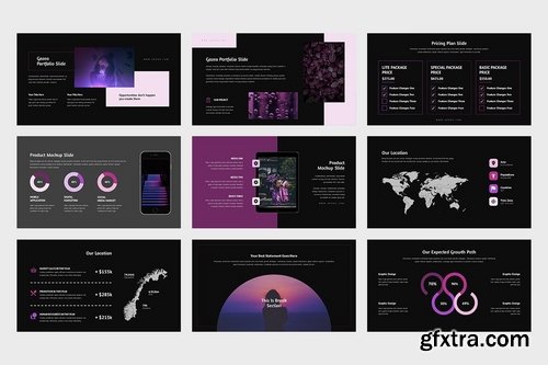 Gozea Purple Color Tone Pitch Deck Powerpoint