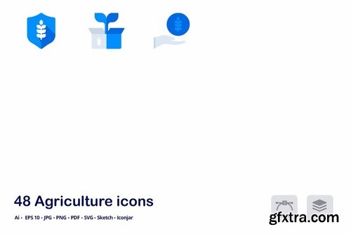 Agriculture Accent Duo Tone Flat Icons