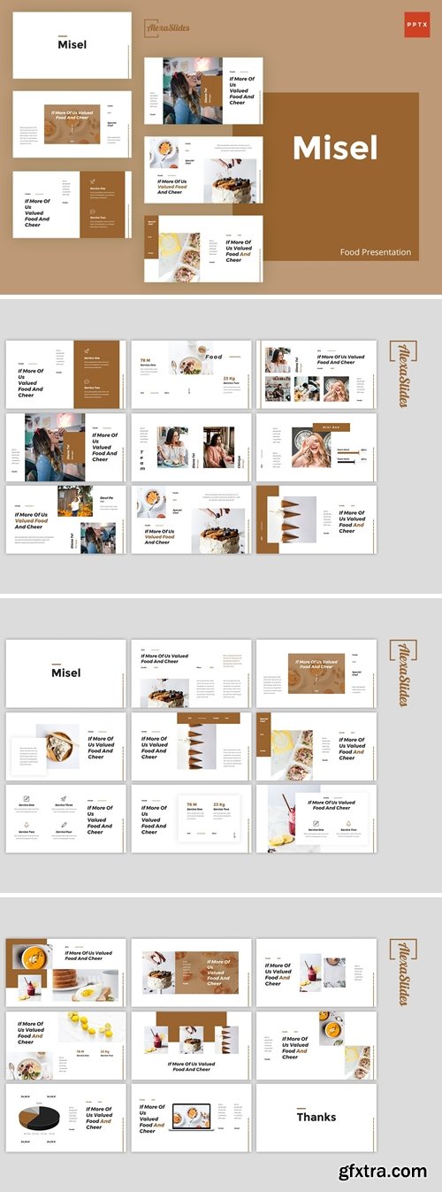 Misel - Food Powerpoint, Keynote and Google Slides Templates