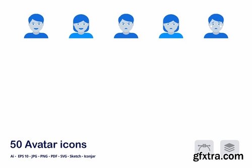 Avatars and Users Accent Duo Tone Flat Icons