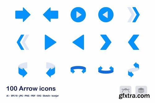 Arrows and Pointers Accent Duo Tone Flat Icons