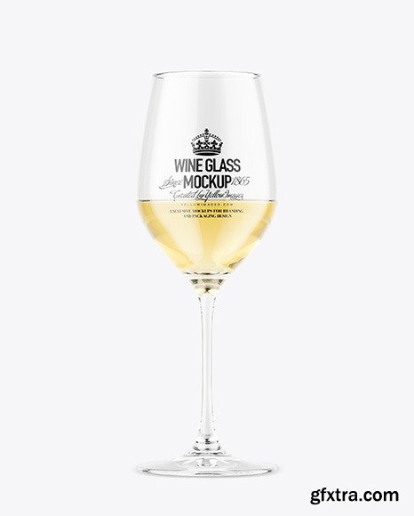 Glass w/ White Wine Mockup Mockup 47598