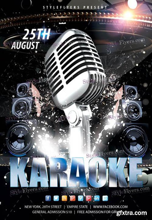 Karaoke V0708 2019 PSD Flyer Template