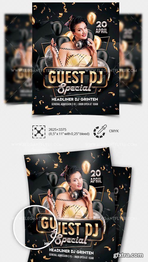 Special Guest DJ V1208 2019Template in PSD