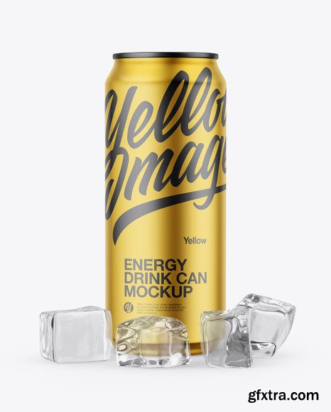 Matte Metallic Can Mockup 47578