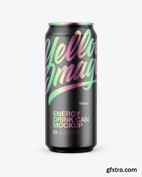 Matte Metallic Can Mockup 47578