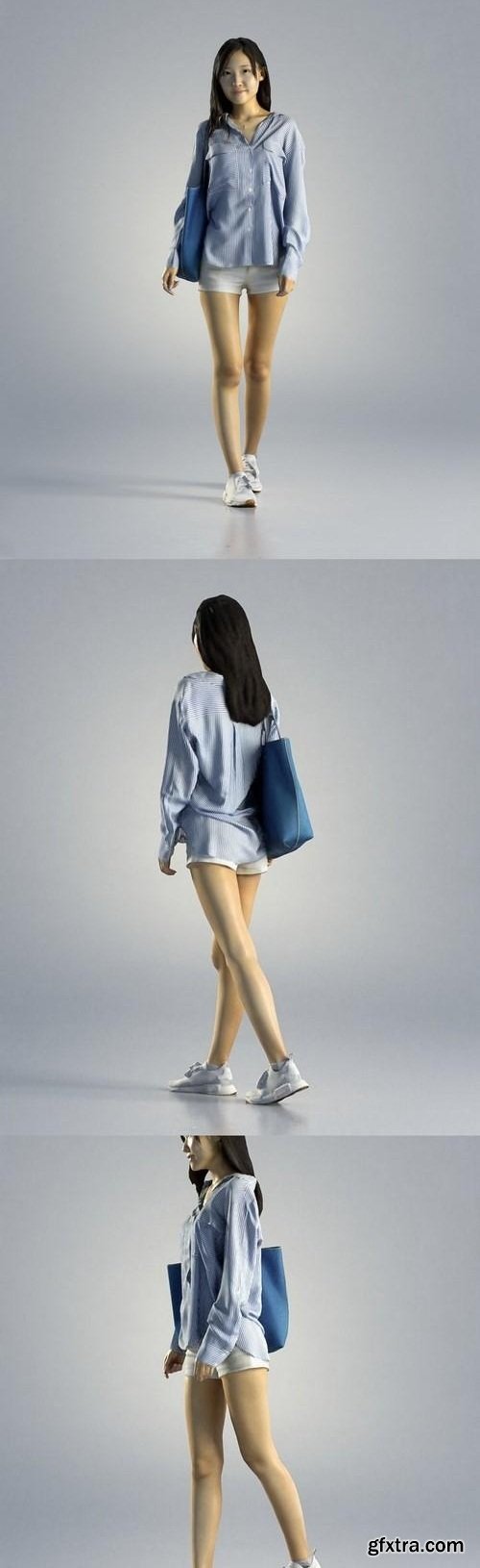 Woman Casual Walking 3D model