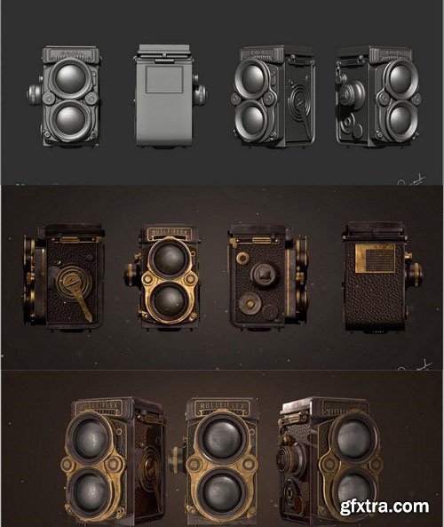 Rolleiflex Photo Camera – 3D Model