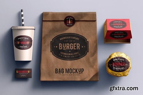 Fast food branding mock-up