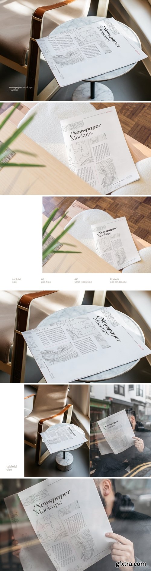 Photorealistic Newspaper Mockups