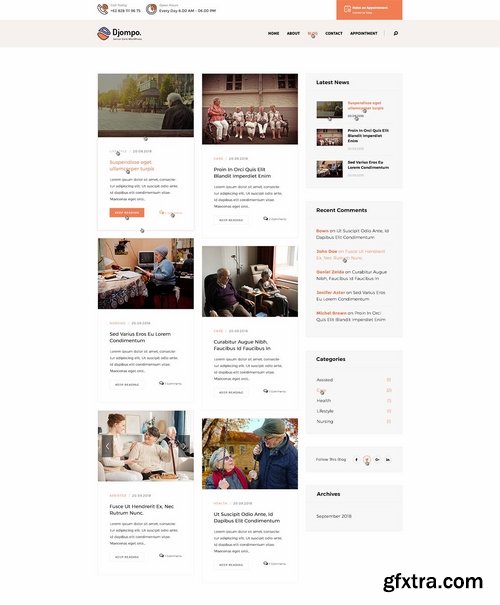 Djompo Senior Care PSD Template