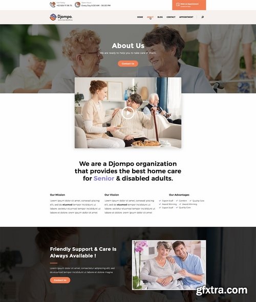 Djompo Senior Care PSD Template